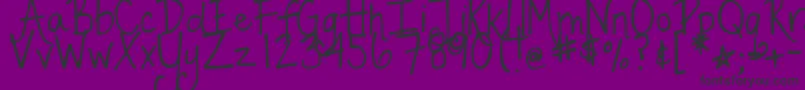 DjbFancyNancy Font – Black Fonts on Purple Background