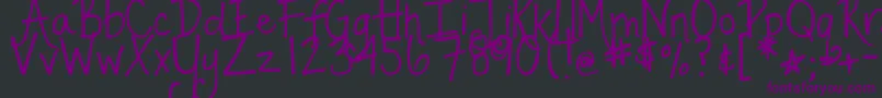 Шрифт DjbFancyNancy – фиолетовые шрифты на чёрном фоне