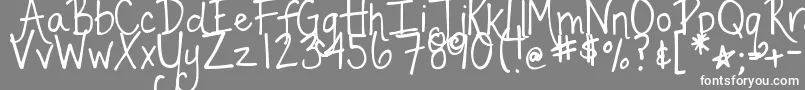 DjbFancyNancy Font – White Fonts on Gray Background