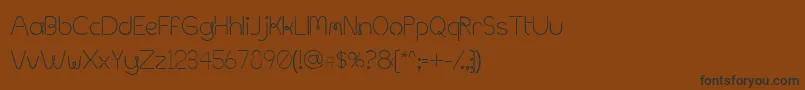 Czcionka MetalSpagetti2000 – czarne czcionki na brązowym tle