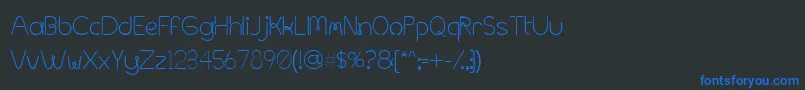 MetalSpagetti2000-fontti – siniset fontit mustalla taustalla