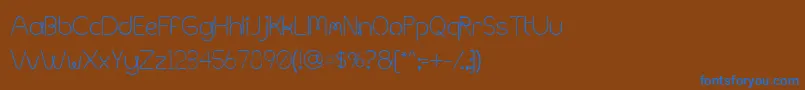 MetalSpagetti2000 Font – Blue Fonts on Brown Background