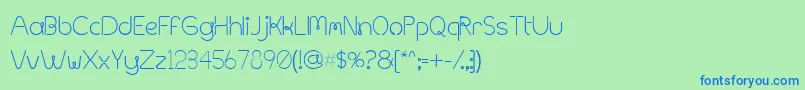 MetalSpagetti2000 Font – Blue Fonts on Green Background