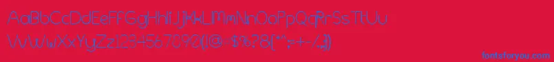 MetalSpagetti2000 Font – Blue Fonts on Red Background