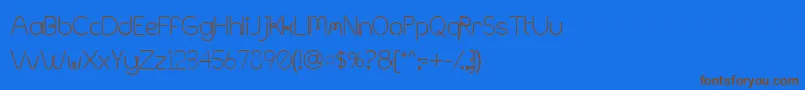 MetalSpagetti2000 Font – Brown Fonts on Blue Background