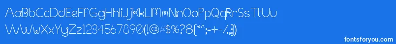 MetalSpagetti2000 Font – White Fonts on Blue Background