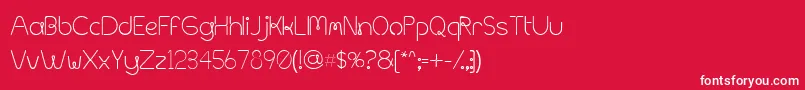 MetalSpagetti2000 Font – White Fonts on Red Background