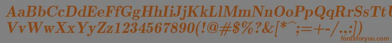 Lmromandemi10Oblique Font – Brown Fonts on Gray Background
