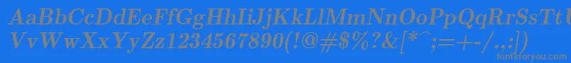 Lmromandemi10Oblique Font – Gray Fonts on Blue Background