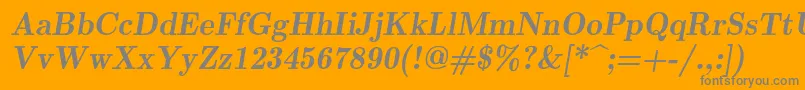 Lmromandemi10Oblique Font – Gray Fonts on Orange Background