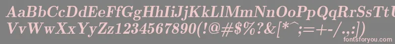 Lmromandemi10Oblique Font – Pink Fonts on Gray Background