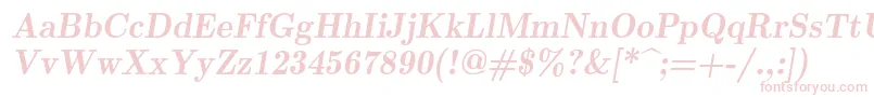 Lmromandemi10Oblique Font – Pink Fonts on White Background
