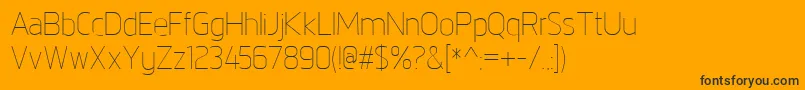 NorpethLight Font – Black Fonts on Orange Background