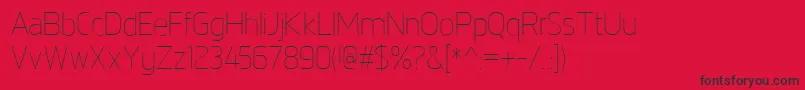 NorpethLight Font – Black Fonts on Red Background