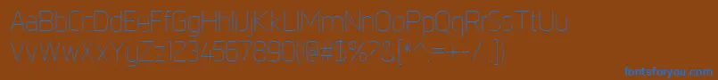 Шрифт NorpethLight – синие шрифты на коричневом фоне