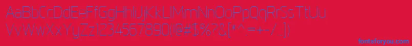 NorpethLight-Schriftart – Blaue Schriften auf rotem Hintergrund