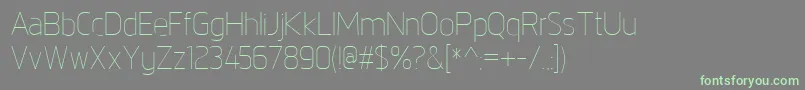 NorpethLight Font – Green Fonts on Gray Background