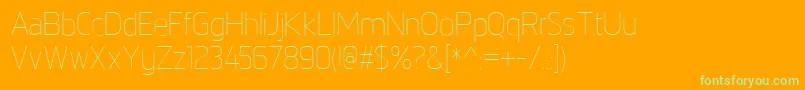 NorpethLight-fontti – vihreät fontit oranssilla taustalla