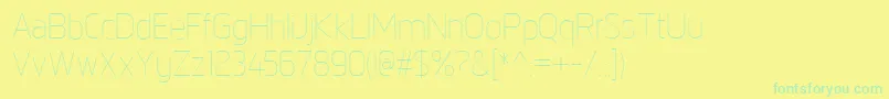 NorpethLight Font – Green Fonts on Yellow Background