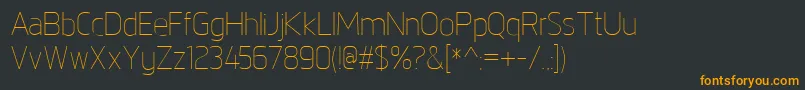 Czcionka NorpethLight – pomarańczowe czcionki na czarnym tle