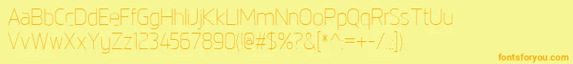 NorpethLight Font – Orange Fonts on Yellow Background