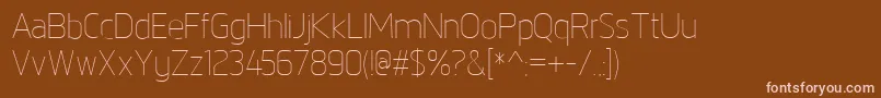 Шрифт NorpethLight – розовые шрифты на коричневом фоне