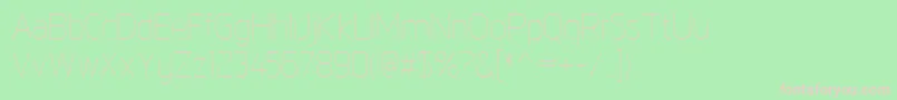 NorpethLight Font – Pink Fonts on Green Background