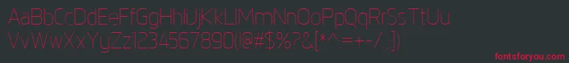 NorpethLight Font – Red Fonts on Black Background