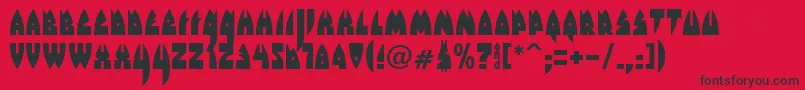 RakettaFromMars Font – Black Fonts on Red Background