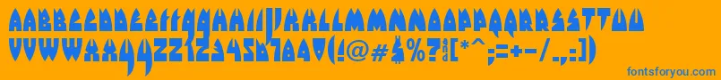 RakettaFromMars Font – Blue Fonts on Orange Background