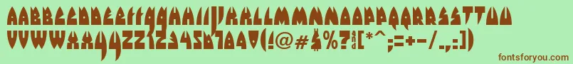 RakettaFromMars Font – Brown Fonts on Green Background