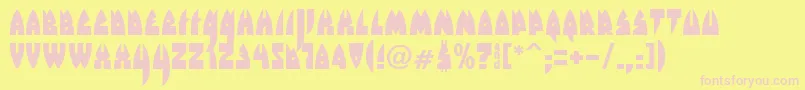 RakettaFromMars Font – Pink Fonts on Yellow Background