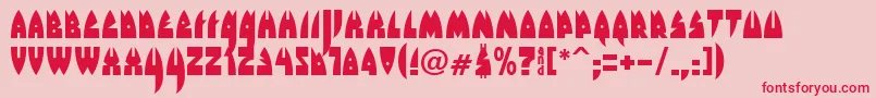 RakettaFromMars Font – Red Fonts on Pink Background