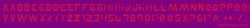 PlanetXCondensed Font – Red Fonts on Purple Background