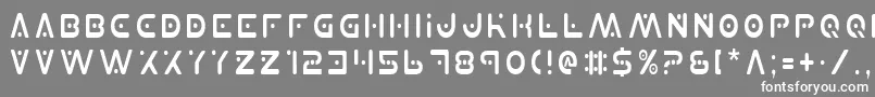 フォントPlanetXCondensed – 灰色の背景に白い文字