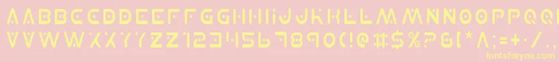 PlanetXCondensed Font – Yellow Fonts on Pink Background