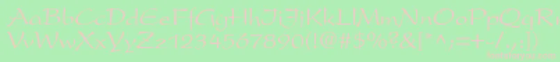 PrestonscriptRegular Font – Pink Fonts on Green Background