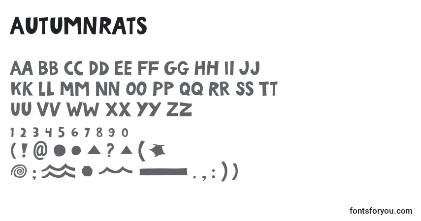 AutumnRats Font – alphabet, numbers, special characters