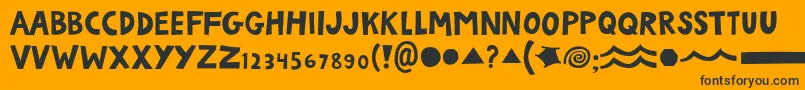 AutumnRats Font – Black Fonts on Orange Background