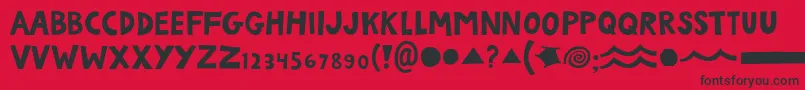 AutumnRats Font – Black Fonts on Red Background