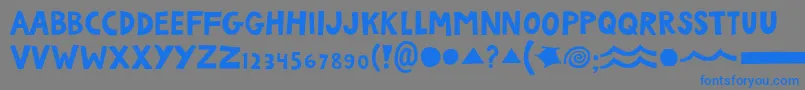 AutumnRats Font – Blue Fonts on Gray Background