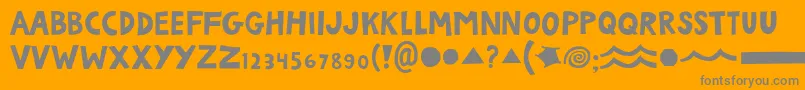 AutumnRats-Schriftart – Graue Schriften auf orangefarbenem Hintergrund