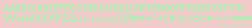 AutumnRats Font – Green Fonts on Pink Background