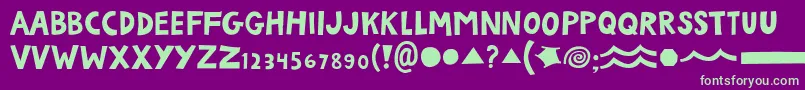 AutumnRats Font – Green Fonts on Purple Background