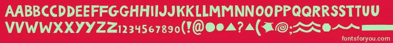 AutumnRats Font – Green Fonts on Red Background