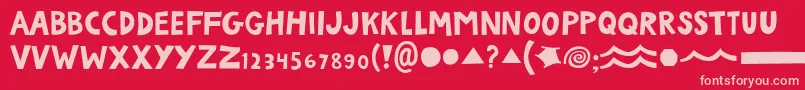 AutumnRats Font – Pink Fonts on Red Background