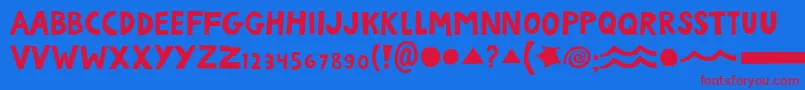 AutumnRats Font – Red Fonts on Blue Background