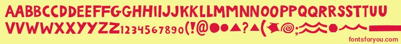 AutumnRats Font – Red Fonts on Yellow Background