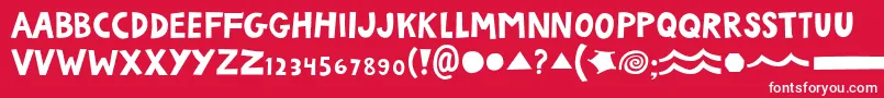 AutumnRats Font – White Fonts on Red Background