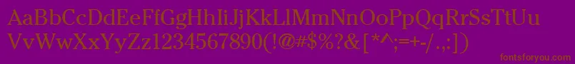 Cheltenhamitctee Font – Brown Fonts on Purple Background